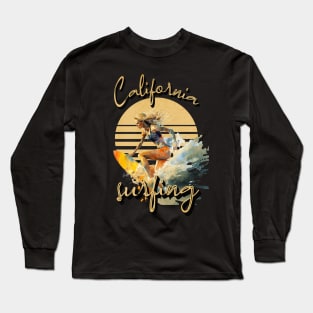 Surfer Girl California Surfing Long Sleeve T-Shirt